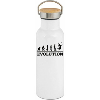 123TRIKO termoska Evolution badminton, bílý tisk 500 ml