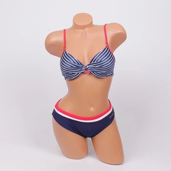 Image 1 of Бански в тъмносин цвят с райе - чашка b