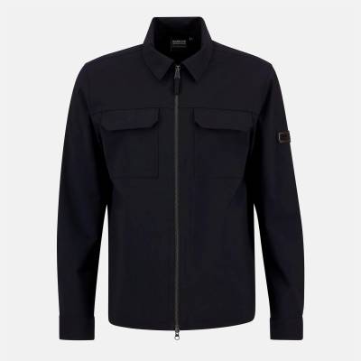 Barbour International Риза с дълъг ръкав Barbour International Men's Ash Full Zip Long Sleeve Overshirt - Navy NY91