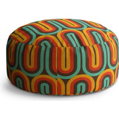 Sablio Taburet Circle Retro vlny: 38x48 cm