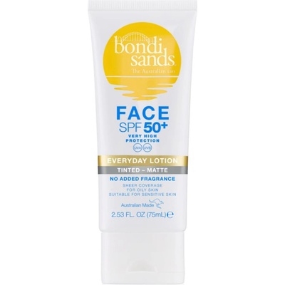 Bondi Sands SPF 50+ Everyday Face Lotion защитен тониращ крем за лице за матиране SPF 50+ 75ml