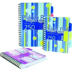 Pukka Pad Спирална тетрадка с линийка pukka pad a/5 125 листа Регистър на проекти a15555021/26042 (a15555021/26042)