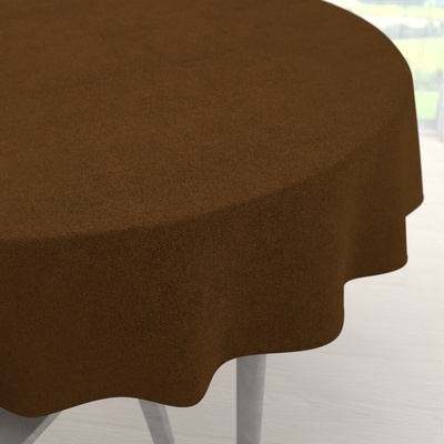 Biante Okrúhly obrus/imitácia brúsenej kože Alcantara ALC-017 Hnedý hrdzavý Ø 110 cm