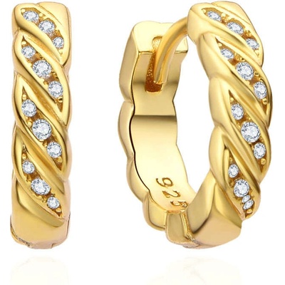 Olivie stříbrné náušnice KRUHY GOLD 8313