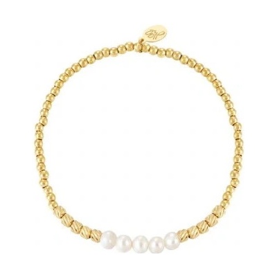 Ornamenti Pozlacený náramek Pearl Beads gold OOR300083
