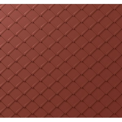 Prefa P.10 Strešná šablóna 29 x 29 05 tmavočervená