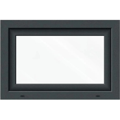Bravo Okno plastové sklopné bílé/antracit 7016, S1 60x40, 2sklo, 4kom/60mm,vč.kl