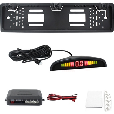 Parkovací asistent LP350EU 3 senzory v rámečku pro SPZ + LED displej