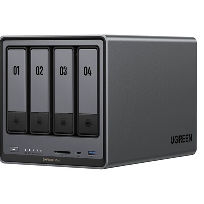 4-Bay Diskless intel 8505 8GB DDR5 RAM 128GB System Drive, HDMI 4K 60Hz 2.5GbE, 10GbE, no HDDs, DXP4800plus (DXP4800PLUS)