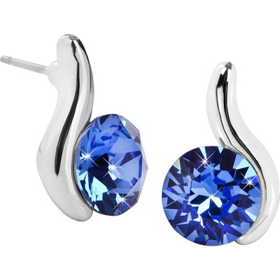 JSB se Swarovski Elements tmavě modrá vlnka Sapphire 15154