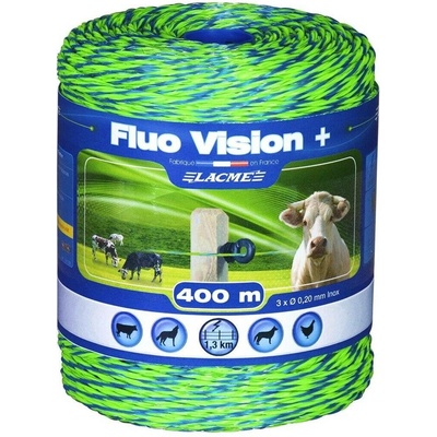 Lacme Ohradníkové lanko FLUO VISION+ 400 m