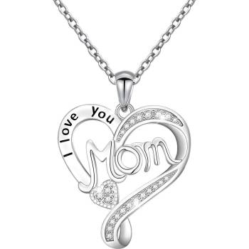 HARAHU Колие I Love You Mom - Сребърен KP28755 (28755)