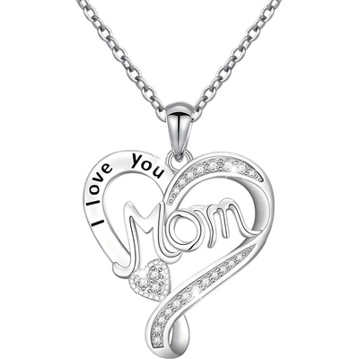 HARAHU Колие I Love You Mom - Сребърен KP28755 (28755)