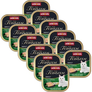 Animonda Vom Feinsten Adult Cat говеждо, сьомга + спанак 12 x 100 г