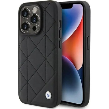 BMW Кейс BMW Leather Quilted за iPhone 15 Pro Max, черен (BMW000701-0)
