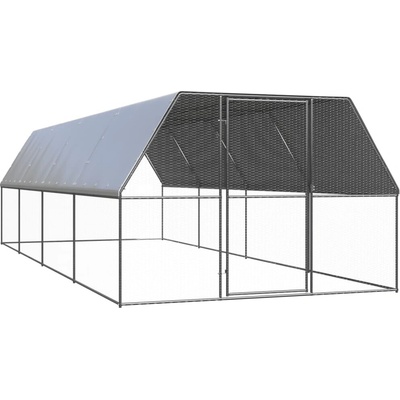 vidaXL Venkovní klec pro kuřata 3 × 8 × 2 m pozinkovaná ocel 9799.3154378