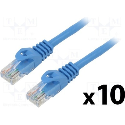 Lanberg PCU5-20CC-0200-B patch, RJ45, cat. 5e UTP, 2m, modrý, 10ks