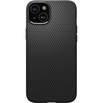 Spigen Кейс Spigen Liquid Air за iPhone 15 PLUS, матово черен (KXG0073394)