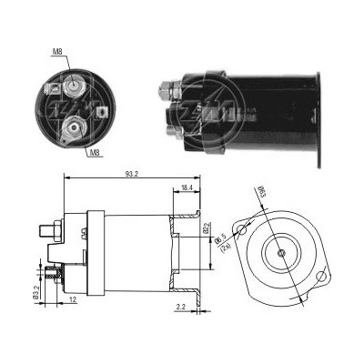 Spínač startéru Delco 3471143, DR902