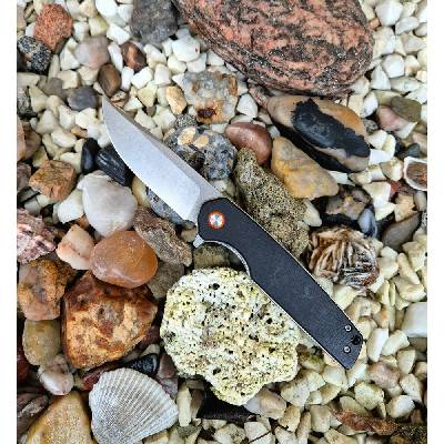 Zavírací Black Micarta, orange kroužek
