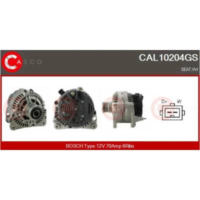 CASCO Alternátor 12V 150A s kolem OE SEG
