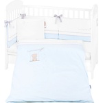 KikkaBoo Бебешки спален комплект с бродерия Kikkaboo - Dream Big, 60 х 120 сm, Blue, 6 части (41101060128)