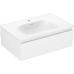 Mexen Rivel баня шкаф 70 см с мивка Vela, 1 чекмедже, рифлована, бяла мат - 91A20-07023-1-BF01-W23M01 (91A20-07023-1-BF01-W23M01)