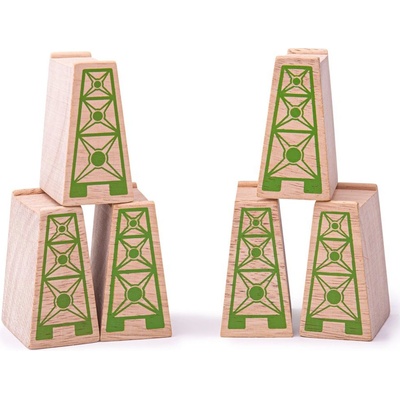 Bigjigs Rail Mostné piliere 6 ks