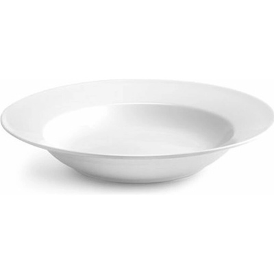 talíř d23cm hluboký, PRAKTIK, bílý porcelán