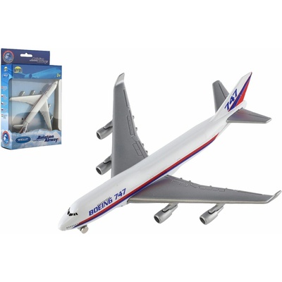 Dromader Welly Lietadlo Boeing 747 plast/kov 15cm v krabičke 13x21x4,5cm