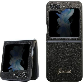 GUESS Оригинален калъф GUESS Glitter Flakes Metal Logo за Samsung Galaxy Z Flip 5