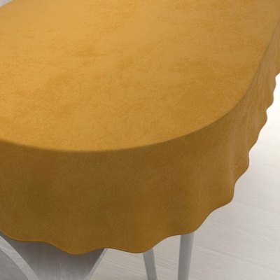 Biante Sametový oválný ubrus Velvet Premium SVP-047 Hořčicový 80x120 cm
