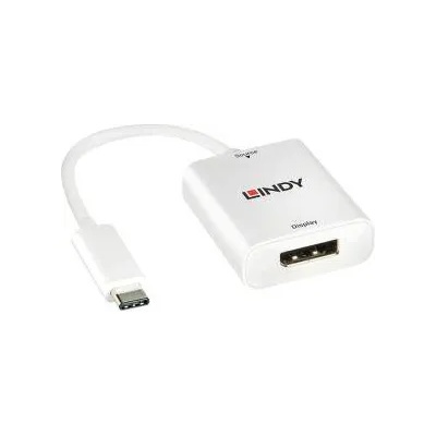 Конвертор LINDY 43245 : : USB 3.1 Type-C към DisplayPort 1.2, 4K, 3840 x 2160, 60 Hz, HDCP 1.4, Бял, LNY-43245