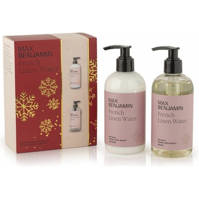 MAX Benjamin French Linen Water tekuté mýdlo na ruce a tělo 300 ml + mléko na ruce a tělo 300 ml