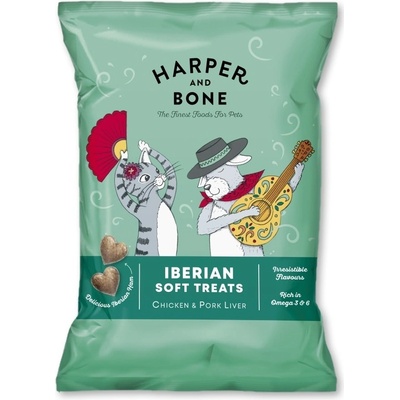 Harper and Bone Cat & Dog iberské měkké pamlsky kuře a vepřové 90 g