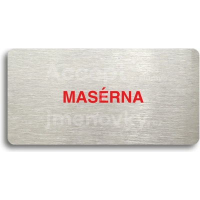 ACCEPT Piktogram MASÉRNA - stříbrná tabulka - barevný tisk bez rámečku