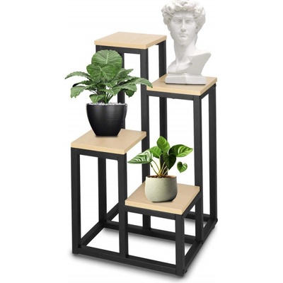 SPRINGOS Kovový stojan na květiny BOTANIQ 68 cm světle hnědý – Zboží Dáma