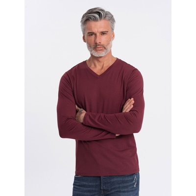 Ombre Clothing Мъжка основна тениска в цвят бордо Ombre Clothing Ombre Clothing | Cherven | МЪЖЕ | S