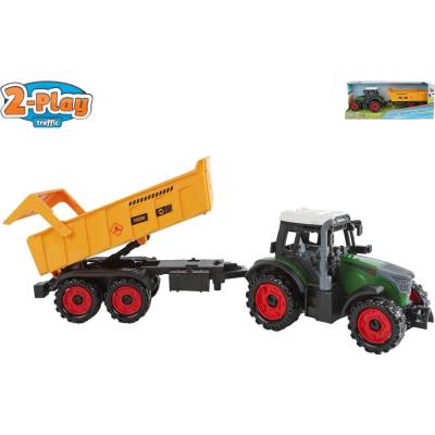 2-Play Traffic Traktor s vlečkou na setrvačník