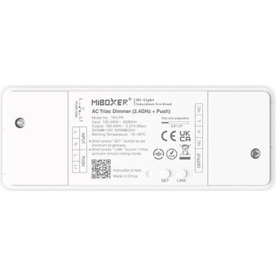 Triakový stmívač Mi-Light TRI-PR pro LED 230V 2,4GHz PUSH DIM 500W