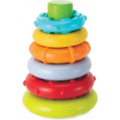 Infantino Пирамида с рингове за подреждане Infantino - Зелена (IN216271)