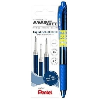 Pentel náplň LR7-C modrá 3 ks + pero EnerGel BL 107-C