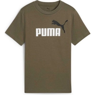 Puma ESSENTIALS 2 COLOR N0 1 LOGO TEE B Chlapecké triko khaki
