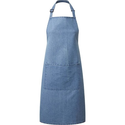 Premier PR154 Zástěra s laclem a kapsou na břiše Colours modrá denim