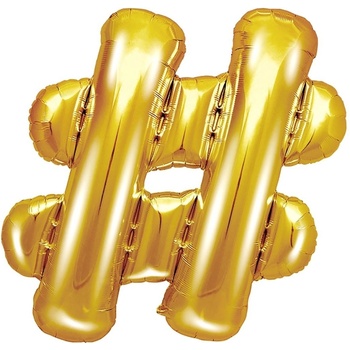 PartyDeco Foliový balón # 35cm zlatý