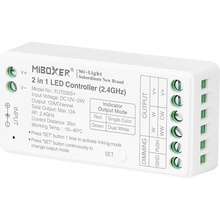 RF řídící jednotka 2v1 Mi-Light 035S+ pro bílé a CCT pásky 12V-24V 12A PUSH