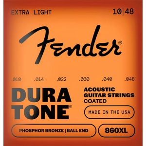 FENDER Струни за акустична китара Dura-Tone® 860XL 10-48 Phosphor Bronze by Fender
