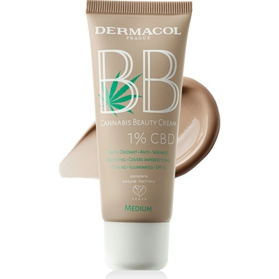Dermacol BB Cream Cannabis Beauty Cream SPF15 bb krém 2 Medium 30 ml – Hledejceny.cz