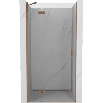 Mexen Mist-H лява отваряема душ врата 120 см, прозрачна, четкана мед - 8A5-120-000-65-00-L (8A5-120-000-65-00-L)