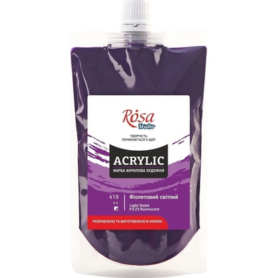 Rosa Studio АКРИЛНА боя Light Violet (419) 200 ml 1 бр (323200419)
